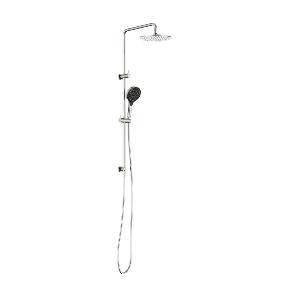 NERO ROUND TWIN SHOWER WITH AIR SHOWER II 1160MM BRUSHED NICKEL