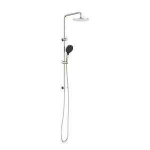 NERO ROUND TWIN SHOWER WITH AIR SHOWER II 1160MM BRUSHED NICKEL