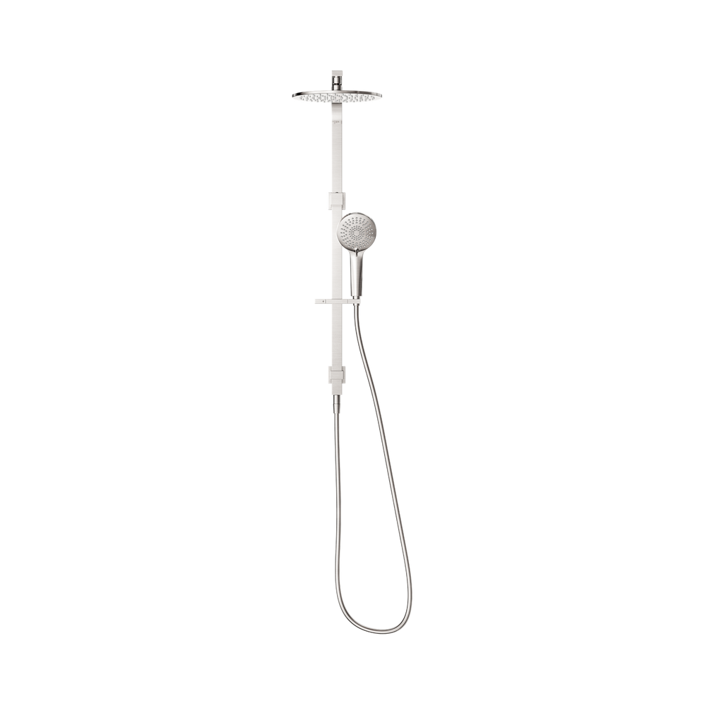 NERO BIANCA TWIN SHOWER 832MM BRUSHED NICKEL