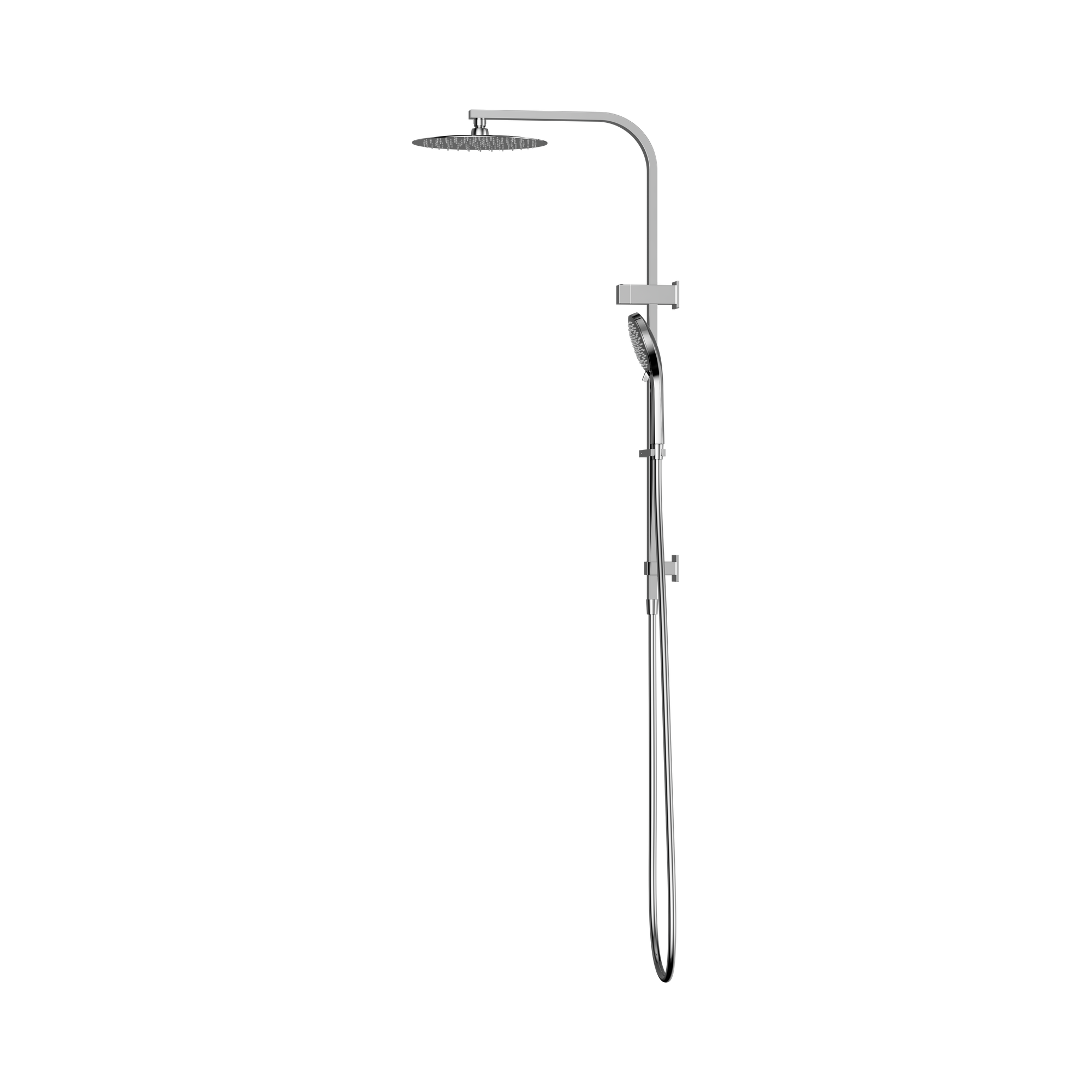 NERO BIANCA TWIN SHOWER 832MM CHROME