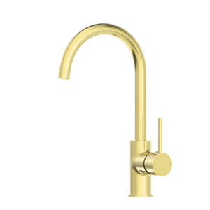 NERO DOLCE KITCHEN MIXER GOOSENECK 340MM BRUSHED GOLD