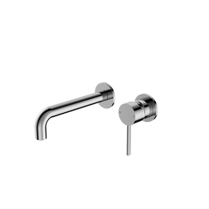 NERO DOLCE WALL BASIN/BATH MIXER WITH SEPARATE BACK PLATE 198MM CHROME