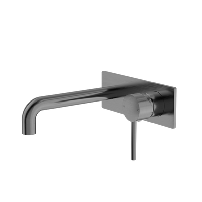 NERO DOLCE LEAD FREE WALL BASIN/BATH MIXER 200MM GUN METAL