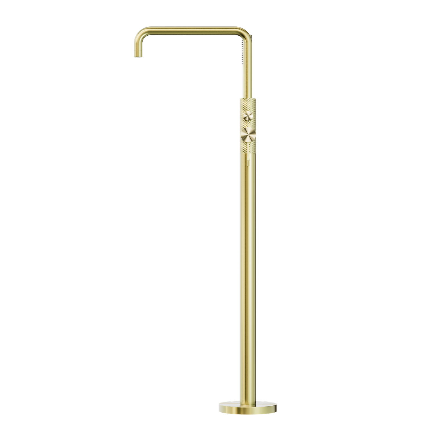NERO OPAL FREESTANDING BATH MIXER WITH HAND SHOWER 1055MM BRUSHED GOLD
