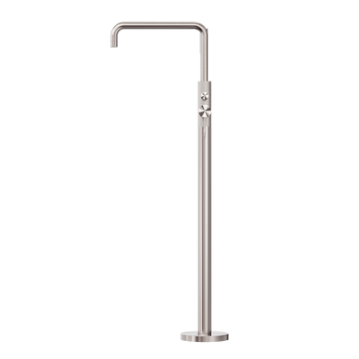NERO OPAL FREESTANDING BATH MIXER WITH HAND SHOWER 1055MM BRUSHED NICKEL