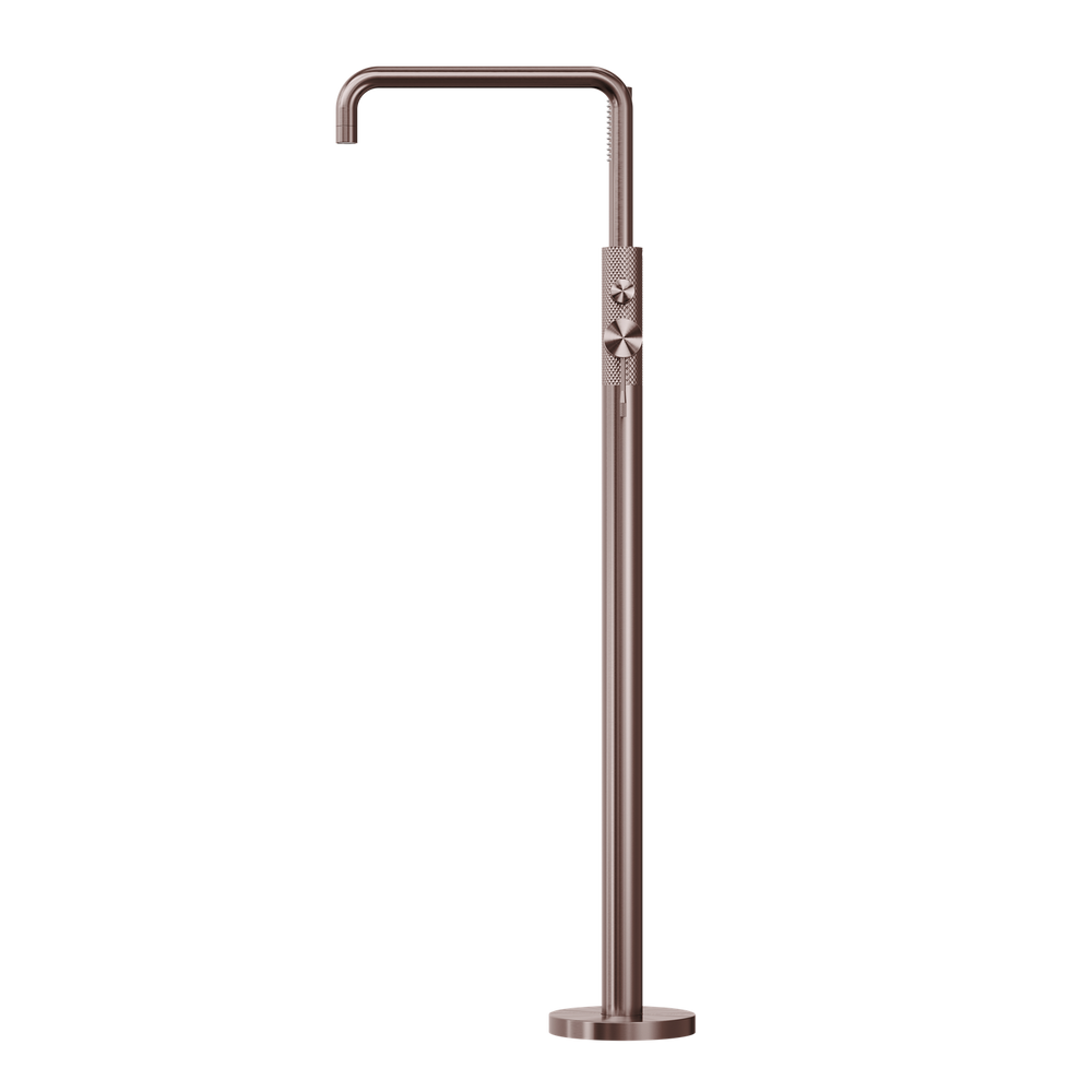 NERO OPAL FREESTANDING BATH MIXER WITH HAND SHOWER 1055MM BRUSHED BRONZE