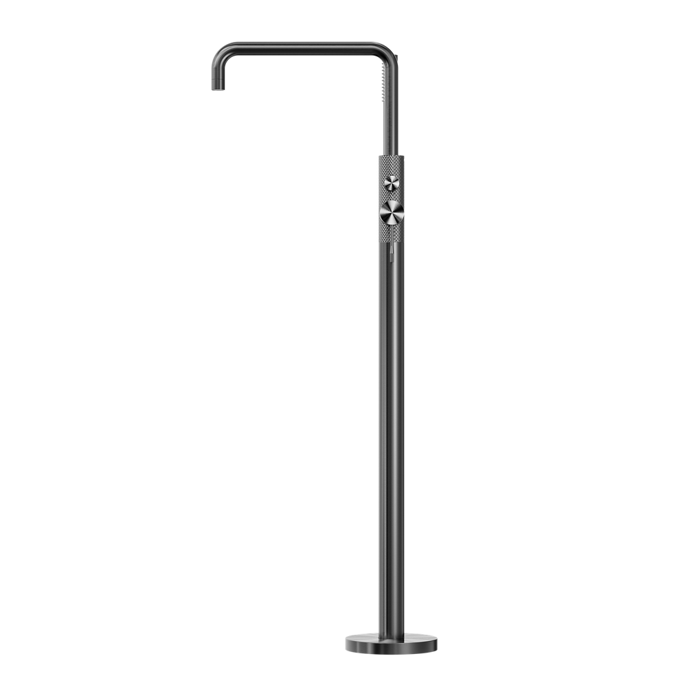 NERO OPAL FREESTANDING BATH MIXER WITH HAND SHOWER 1055MM GRAPHITE