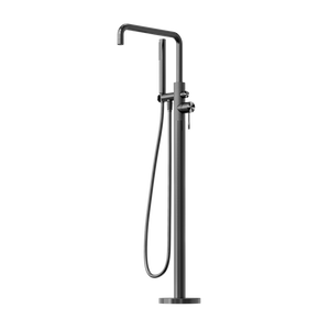 NERO OPAL FREESTANDING BATH MIXER WITH HAND SHOWER 1055MM GRAPHITE