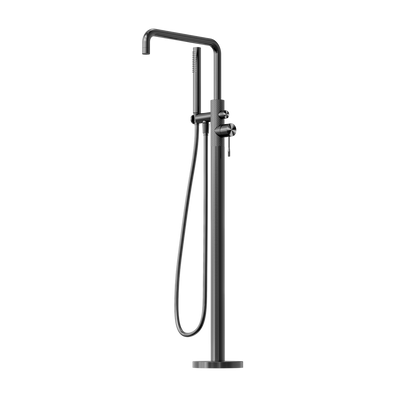 NERO OPAL FREESTANDING BATH MIXER WITH HAND SHOWER 1055MM GRAPHITE