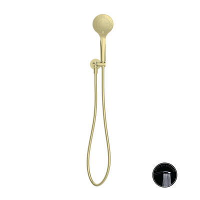 NERO OPAL SHOWER ON BRACKET WITH AIR SHOWER BRUSHED GOLD