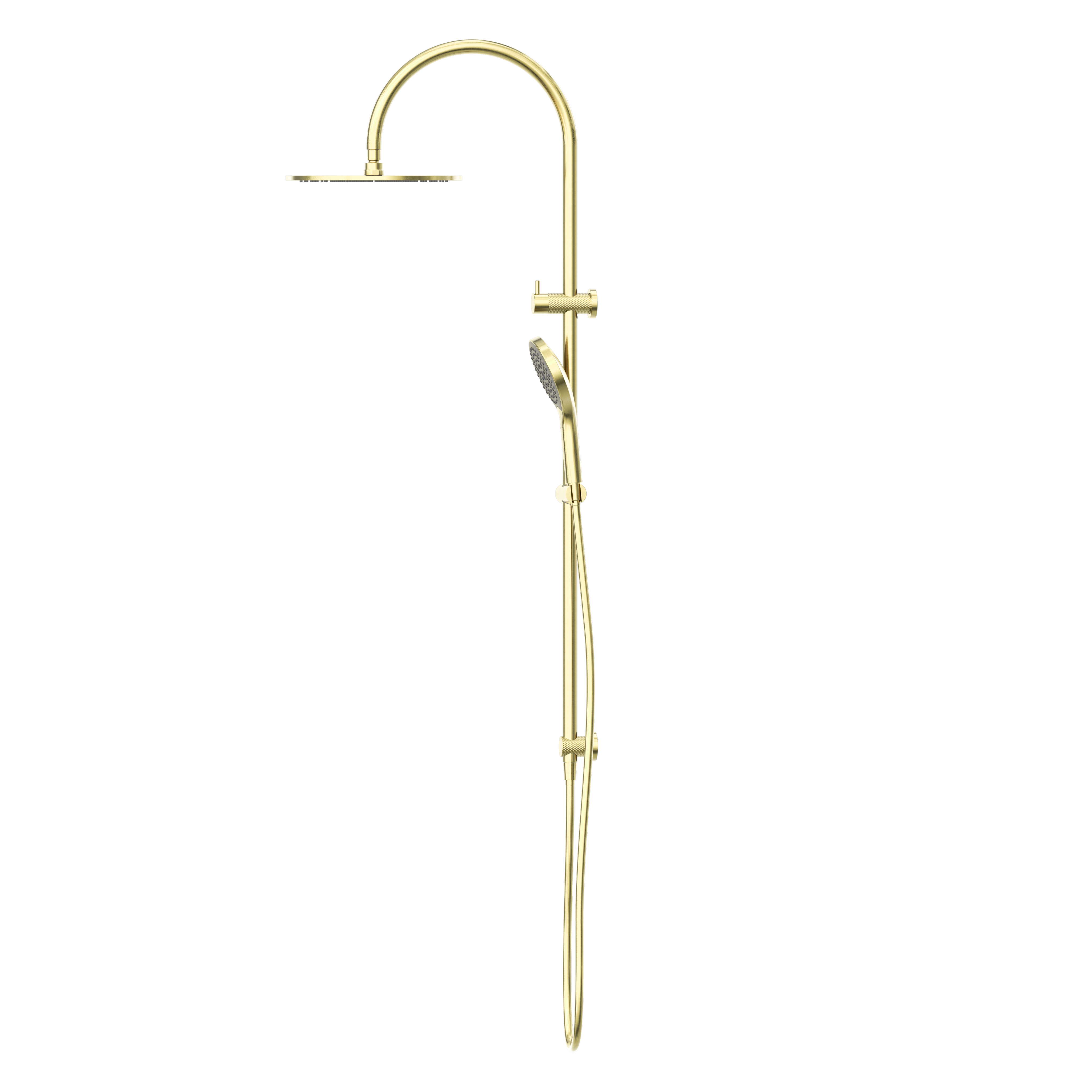 NERO OPAL TWIN SHOWER WITH AIR SHOWER II BRUSHED GOLD