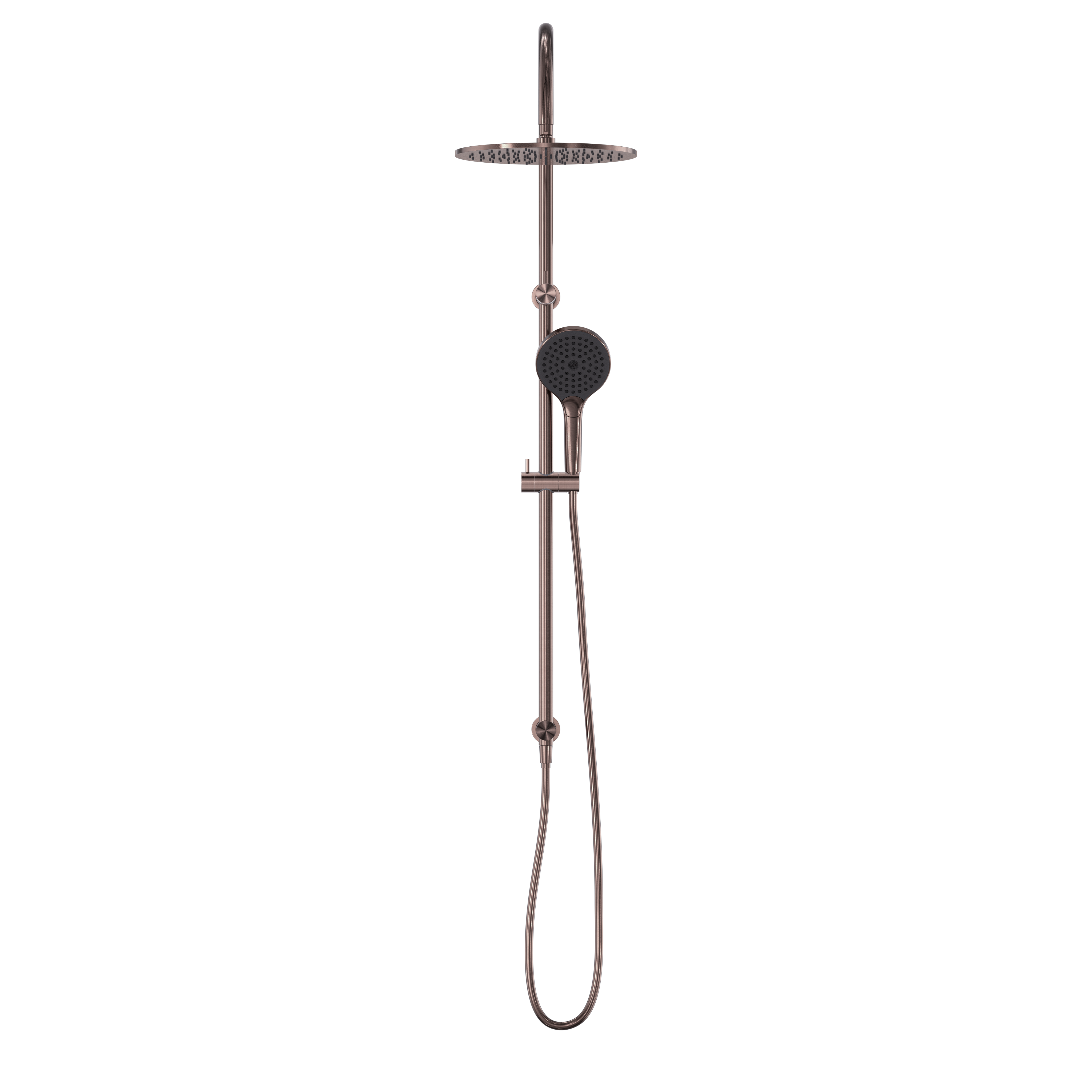 NERO OPAL TWIN SHOWER WITH AIR SHOWER II 1230MM BRUSHED BRONZE