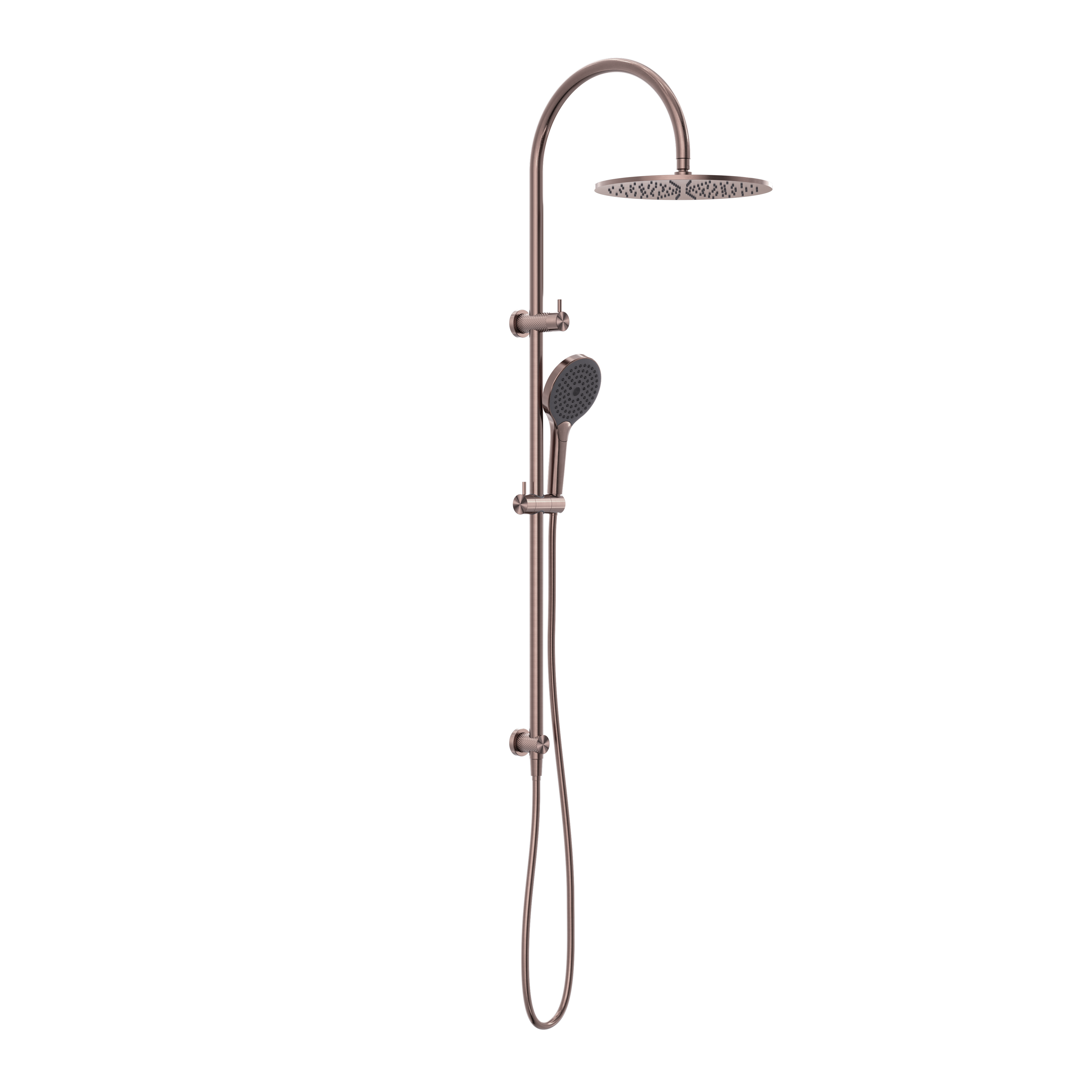 NERO OPAL TWIN SHOWER WITH AIR SHOWER II BRUSHED BRONZE