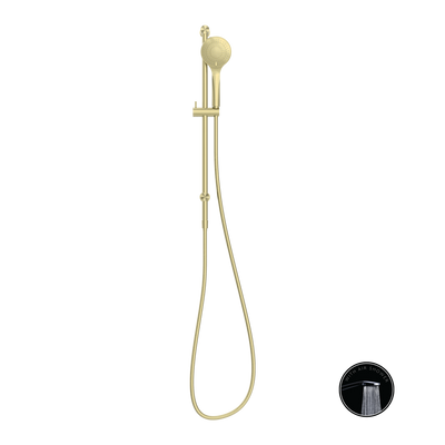 NERO OPAL SHOWER RAIL WITH AIR SHOWER BRUSHED GOLD