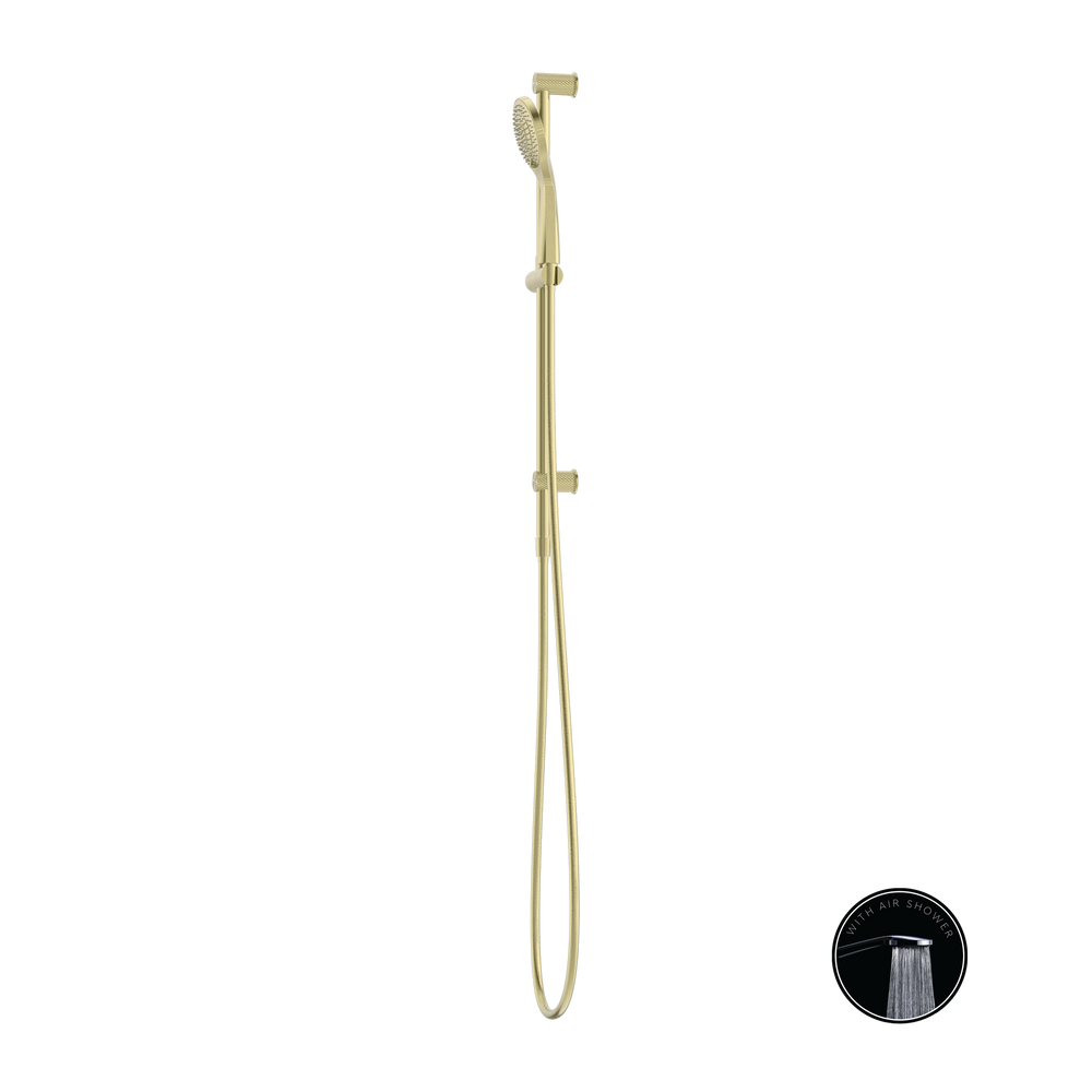 NERO OPAL SHOWER RAIL WITH AIR SHOWER BRUSHED GOLD
