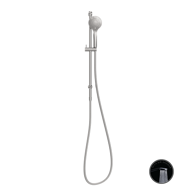 NERO OPAL SHOWER RAIL WITH AIR SHOWER BRUSHED NICKEL
