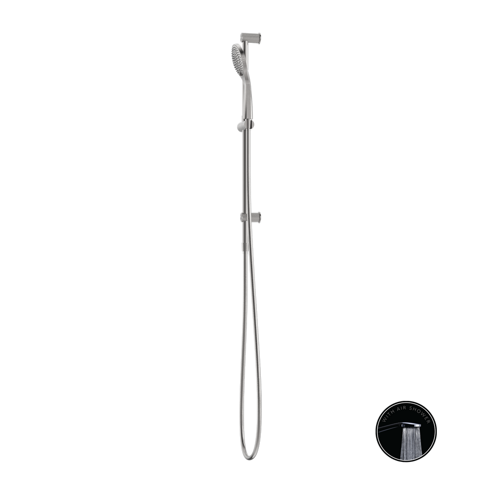 NERO OPAL SHOWER RAIL WITH AIR SHOWER BRUSHED NICKEL