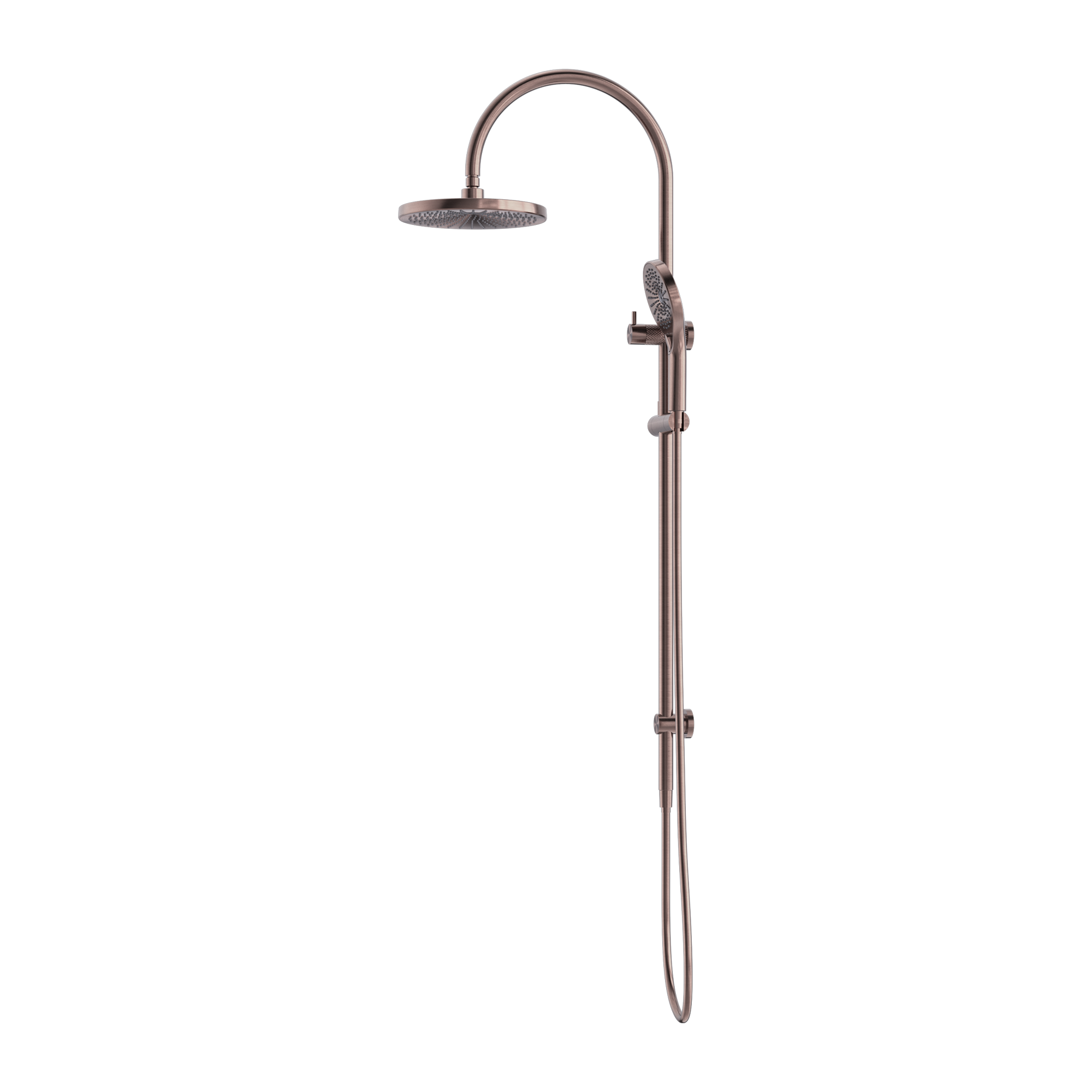 NERO OPAL TWIN SHOWER BRUSHED BRONZE
