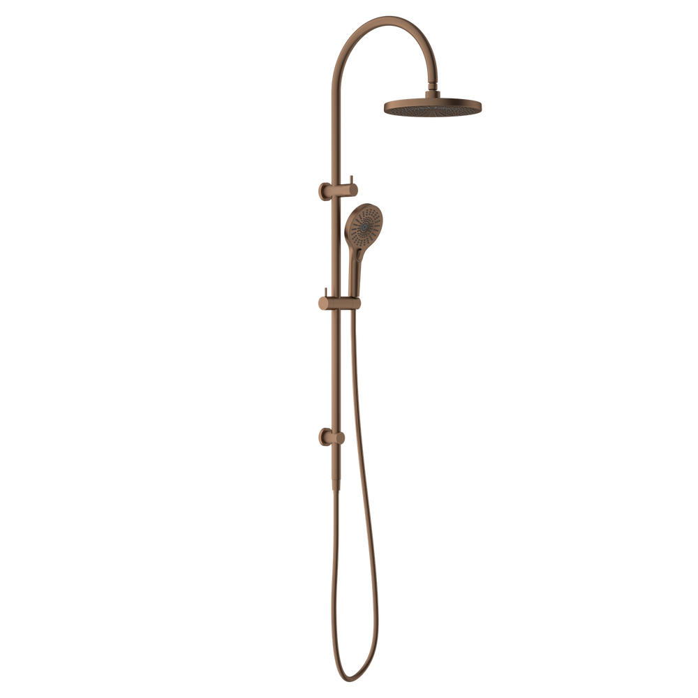 NERO OPAL TWIN SHOWER BRUSHED BRONZE