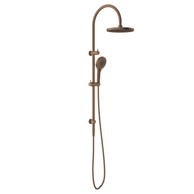 NERO OPAL TWIN SHOWER BRUSHED BRONZE