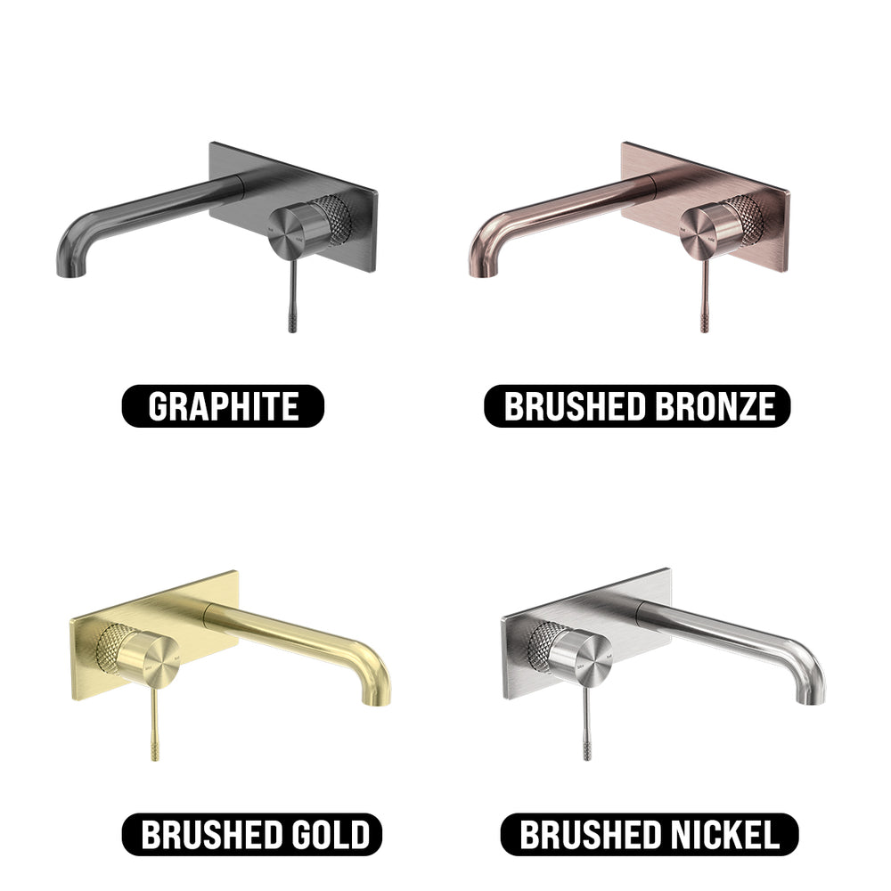 NERO OPAL WALL BASIN/ BATH MIXER GRAPHITE (AVAILABLE IN 120MM, 160MM, 185MM, 230MM AND 260MM)
