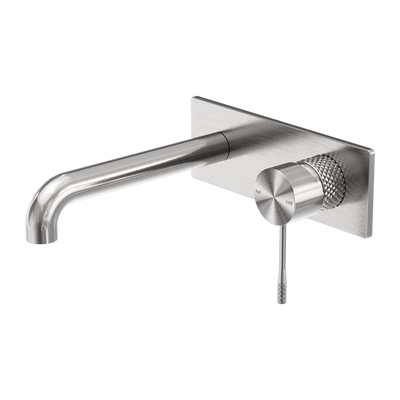 NERO OPAL WALL BASIN/ BATH MIXER BRUSHED NICKEL (AVAILABLE IN 120MM, 160MM, 185MM, 230MM AND 260MM)