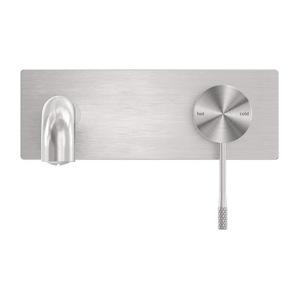 NERO OPAL WALL BASIN/ BATH MIXER BRUSHED NICKEL (AVAILABLE IN 120MM, 160MM, 185MM, 230MM AND 260MM)