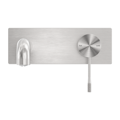 NERO OPAL WALL BASIN/ BATH MIXER BRUSHED NICKEL (AVAILABLE IN 120MM, 160MM, 185MM, 230MM AND 260MM)