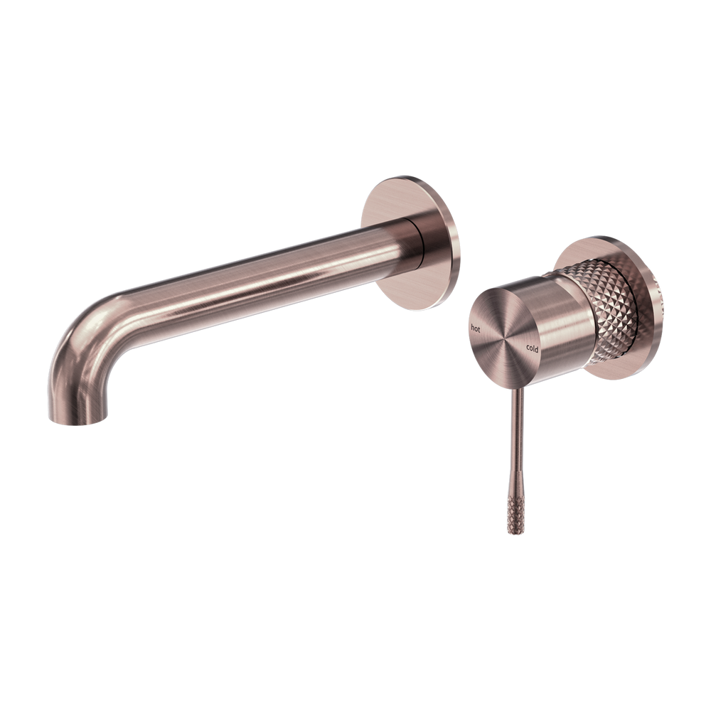 NERO OPAL WALL BASIN/ BATH MIXER SEPARATE BACK PLATE BRUSHED BRONZE (AVAILABLE IN 120MM, 160MM, 185MM, 230MM AND 260MM)