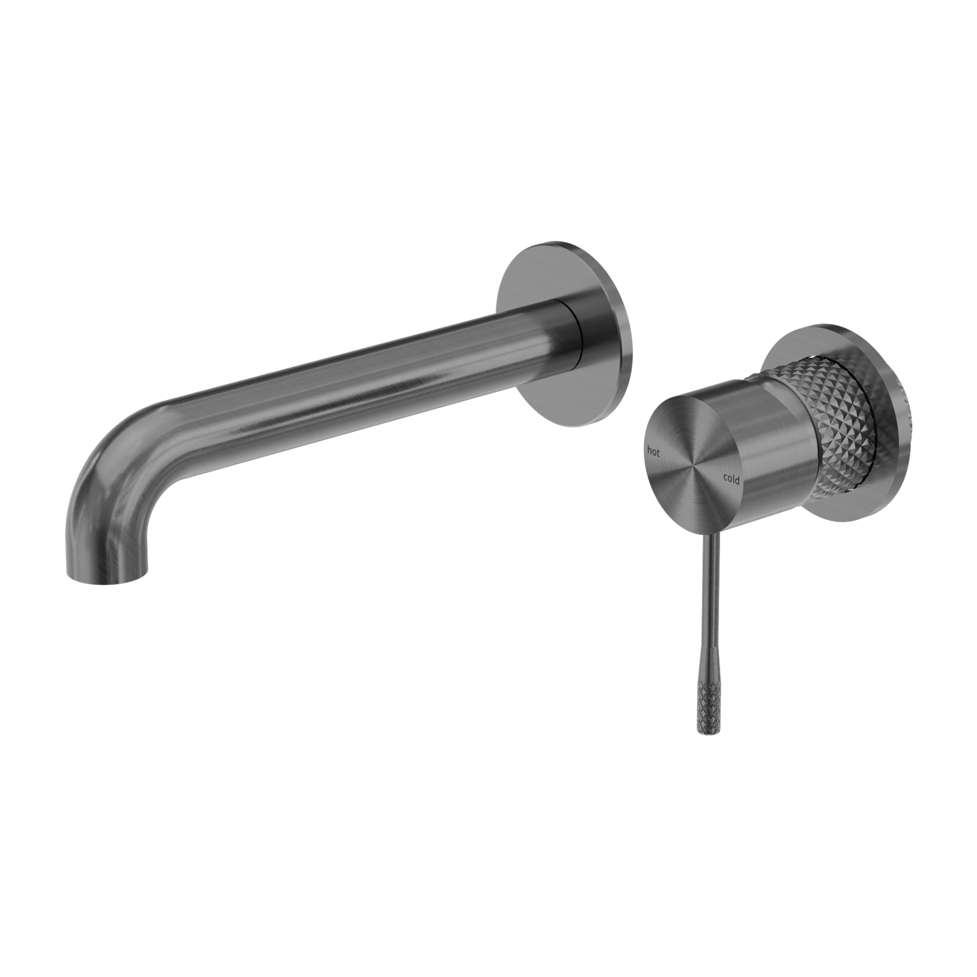 NERO OPAL WALL BASIN/ BATH MIXER SEPARATE BACK PLATE GRAPHITE (AVAILABLE IN 120MM, 160MM, 185MM, 230MM AND 260MM)