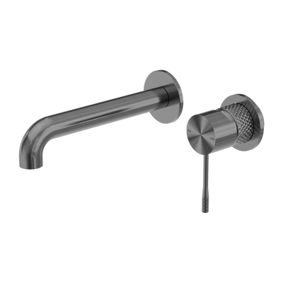 NERO OPAL WALL BASIN/ BATH MIXER SEPARATE BACK PLATE GRAPHITE (AVAILABLE IN 120MM, 160MM, 185MM, 230MM AND 260MM)