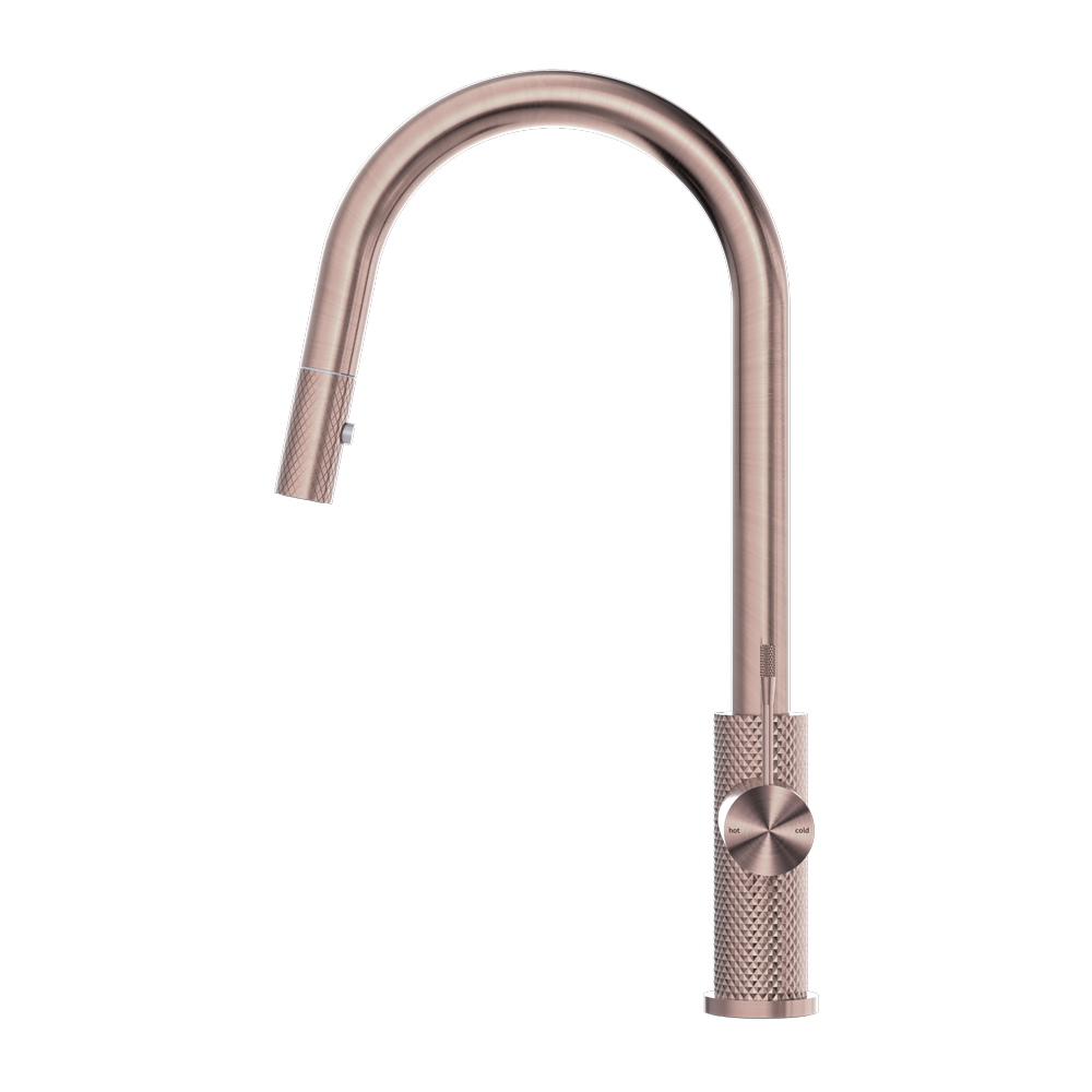 NERO OPAL PULL OUT SINK MIXER 452MM BRUSHED BRONZE