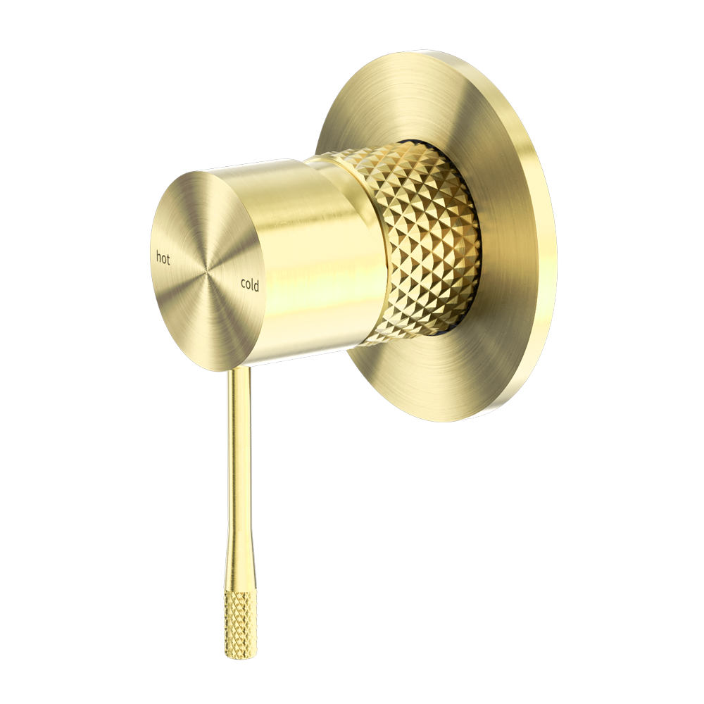 NERO OPAL SHOWER MIXER PLATE 80MM BRUSHED GOLD