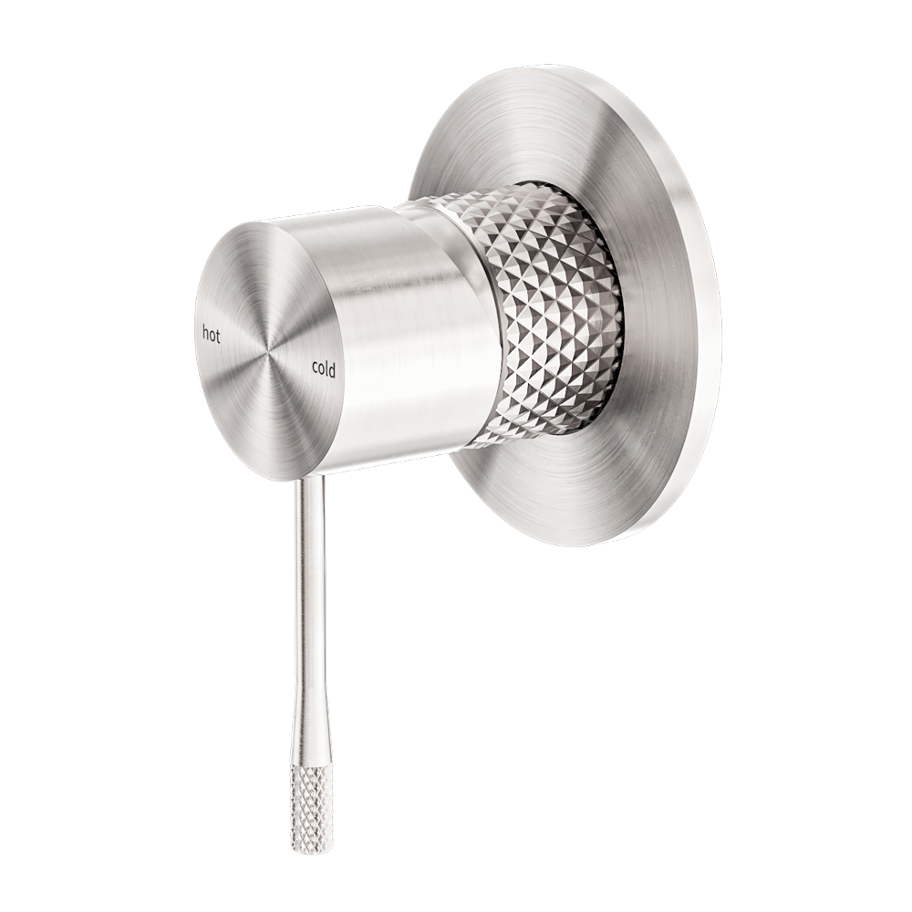 NERO OPAL SHOWER MIXER PLATE 80MM BRUSHED NICKEL