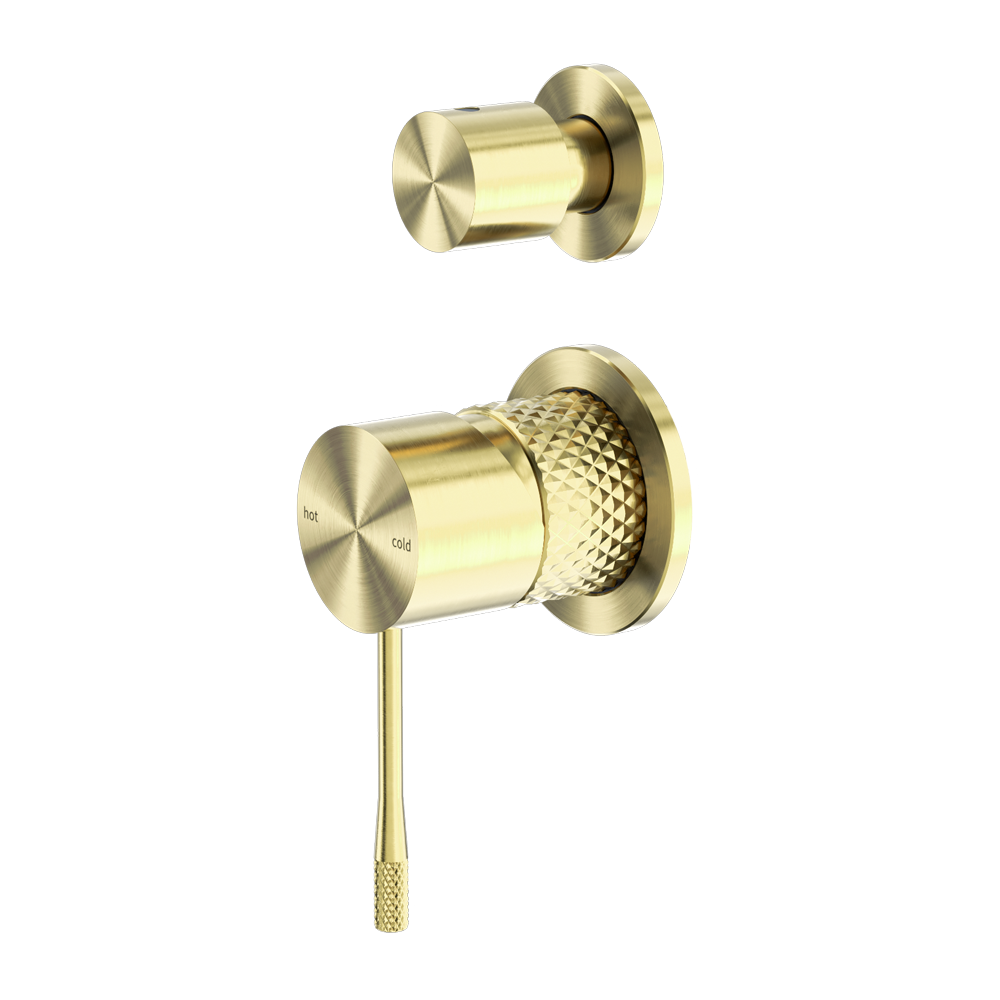 NERO OPAL SHOWER MIXER DIVERTER SEPARATE PLATE BRUSHED GOLD