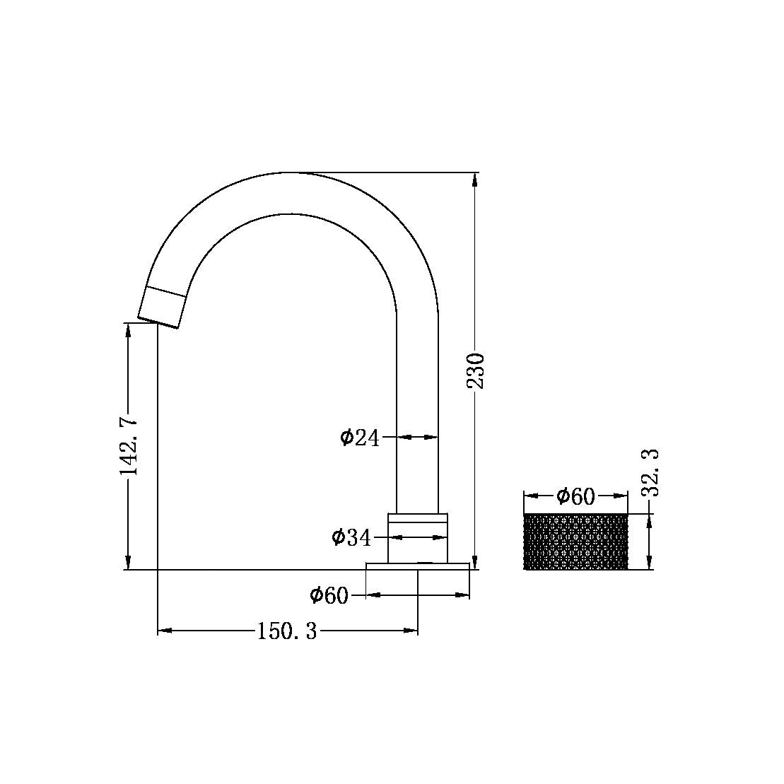 NERO OPAL PROGRESSIVE BASIN SET 230MM BRUSHED NICKEL