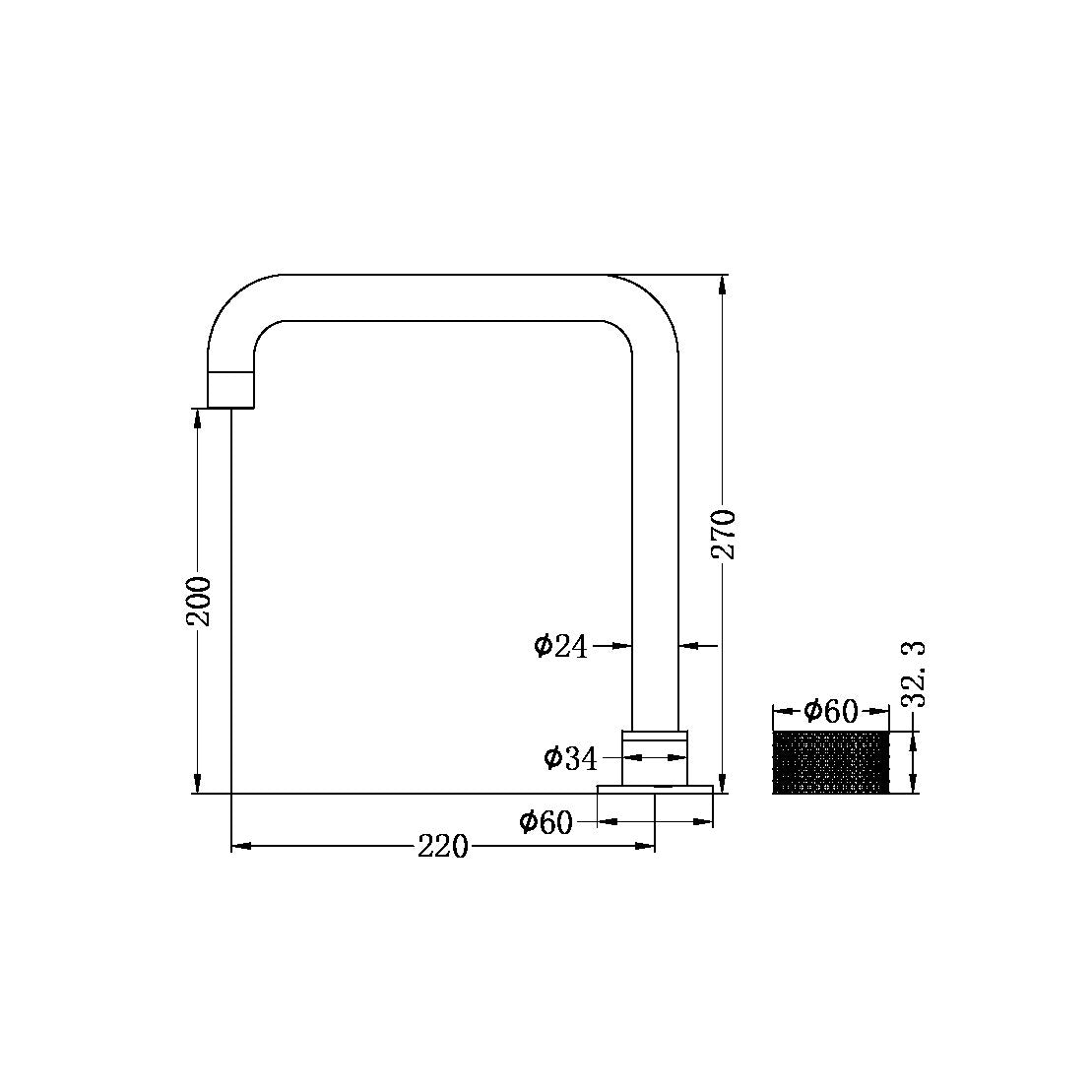 NERO OPAL PROGRESSIVE TALL BASIN SET 270MM BRUSHED NICKEL