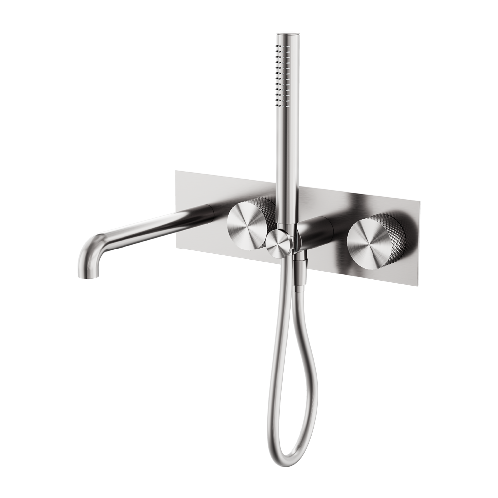 NERO OPAL PROGRESSIVE SHOWER SYSTEM WITH SPOUT BRUSHED NICKEL (AVAILABLE IN 230MM AND 250MM)