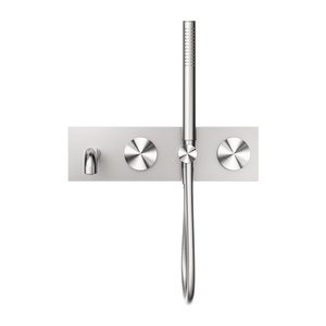 NERO OPAL PROGRESSIVE SHOWER SYSTEM WITH SPOUT BRUSHED NICKEL (AVAILABLE IN 230MM AND 250MM)