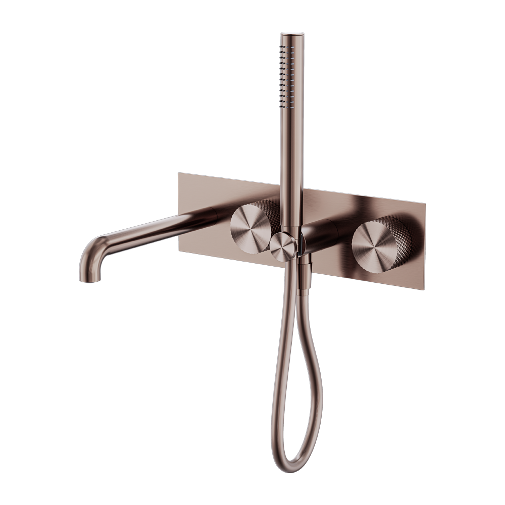 NERO OPAL PROGRESSIVE SHOWER SYSTEM WITH SPOUT BRUSHED BRONZE (AVAILABLE IN 230MM AND 250MM)