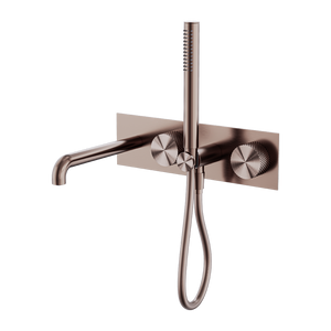 NERO OPAL PROGRESSIVE SHOWER SYSTEM WITH SPOUT BRUSHED BRONZE (AVAILABLE IN 230MM AND 250MM)