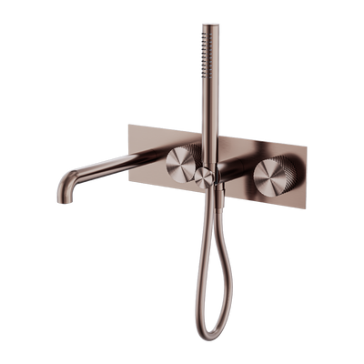 NERO OPAL PROGRESSIVE SHOWER SYSTEM WITH SPOUT BRUSHED BRONZE (AVAILABLE IN 230MM AND 250MM)