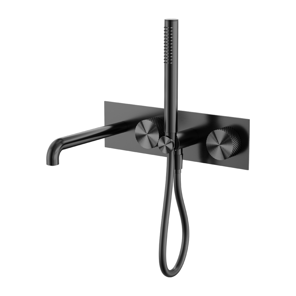 NERO OPAL PROGRESSIVE SHOWER SYSTEM WITH SPOUT GRAPHITE (AVAILABLE IN 230MM AND 250MM)