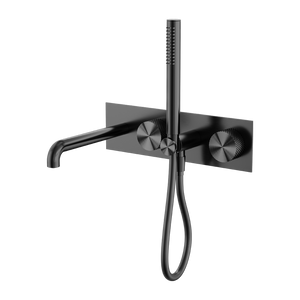 NERO OPAL PROGRESSIVE SHOWER SYSTEM WITH SPOUT GRAPHITE (AVAILABLE IN 230MM AND 250MM)