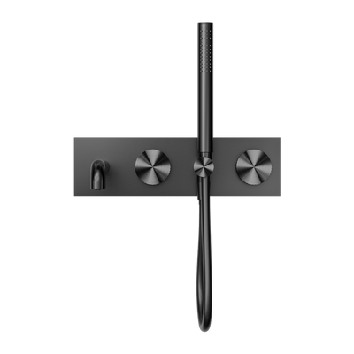 NERO OPAL PROGRESSIVE SHOWER SYSTEM WITH SPOUT GRAPHITE (AVAILABLE IN 230MM AND 250MM)