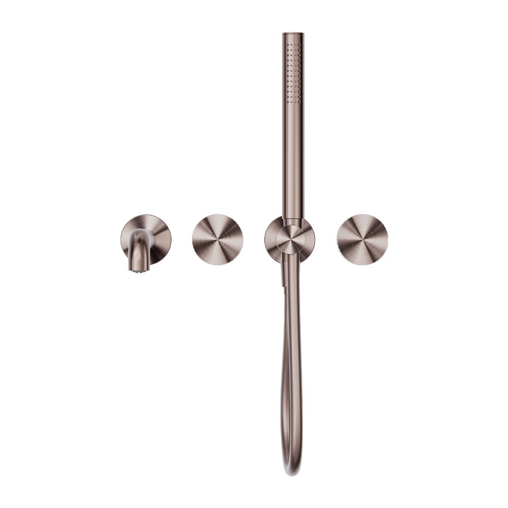 NERO OPAL PROGRESSIVE SHOWER SYSTEM SEPARATE PLATE WITH SPOUT BRUSHED BRONZE (AVAILABLE IN 230MM AND 250MM)