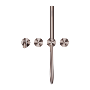NERO OPAL PROGRESSIVE SHOWER SYSTEM SEPARATE PLATE WITH SPOUT BRUSHED BRONZE (AVAILABLE IN 230MM AND 250MM)