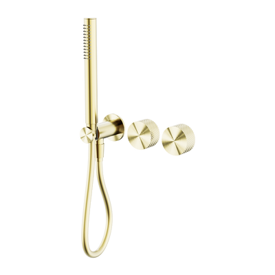 NERO OPAL PROGRESSIVE SHOWER SYSTEM SEPARATE PLATE 238MM BRUSHED GOLD