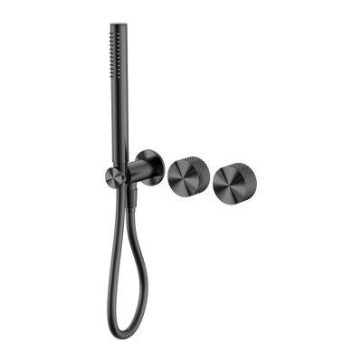 NERO OPAL PROGRESSIVE SHOWER SYSTEM SEPARATE PLATE 238MM GRAPHITE
