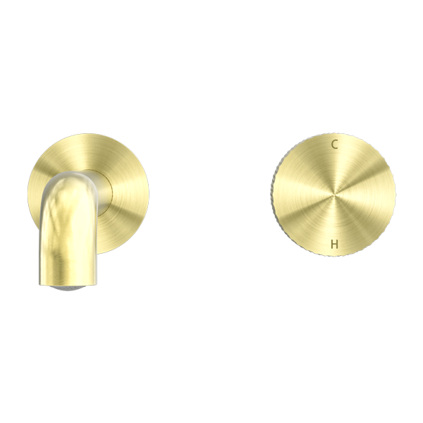 NERO OPAL PROGRESSIVE WALL BASIN/ BATH SET BRUSHED GOLD (AVAILABLE IN 120MM, 160MM, 185MM, 230MM AND 260MM)
